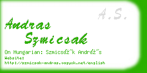 andras szmicsak business card